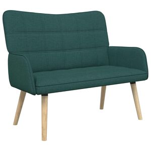 vidaXL 2-Zits Sofa Donkergroen 115 x 61 x 87 cm Stof