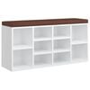 vidaXL Schoenenrek 103x30x48 cm bewerkt hout hoogglans wit