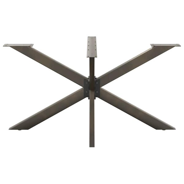 vidaXL Eettafelpoot spider vorm 150x78x(72-73) cm staal naturel