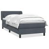vidaXL Boxspring met matras fluweel donkergrijs 80x210 cm