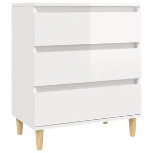 vidaXL Dressoir 60x35x70 cm bewerkt hout hoogglans wit