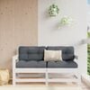 vidaXL Tuinhoekbanken 2 st massief grenenhout wit