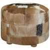 vidaXL Poef rond 50x50x45 cm geitenleer