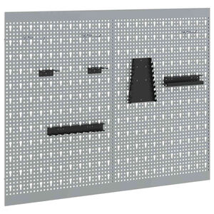 vidaXL Gereedschap Wandpaneel 2 st Grijs 100 x 1 x 80 cm