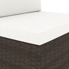 vidaXL Driezitsbank sectioneel poly rattan bruin
