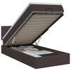 vidaXL Ottoman bed met matras Donkerbruin 90 x 200 cm Stof