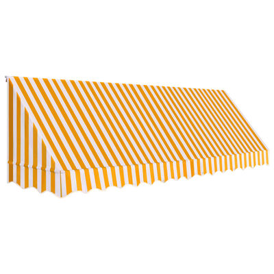 vidaXL Luifel 400x120 cm oranje en wit