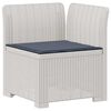 vidaXL E&eacute;npersoons Tuinbank met Kussen Rattan Look PP Wit