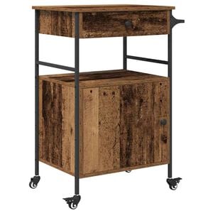vidaXL Keuken Trolley Oudhout 56 x 43 x 89,5 cm Bewerkt hout