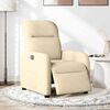 vidaXL Fauteuil verstelbaar elektrisch stof crèmekleurig