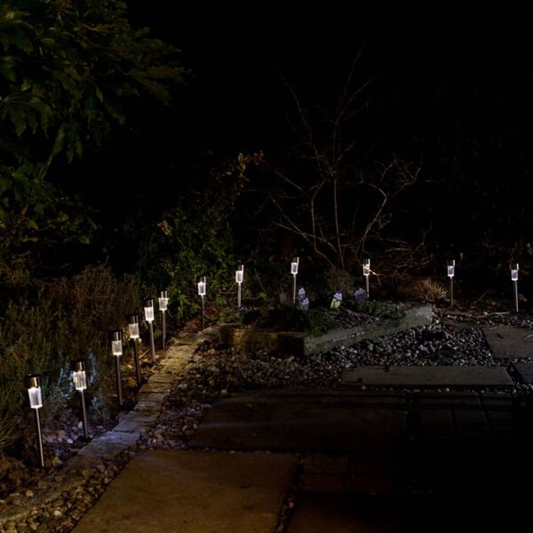Luxform Solar LED-lampen Siena 8 stuks zilver 46846