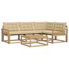 vidaXL Buiten bankenset 5 st Wit en Beige