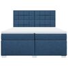 vidaXL Boxspring met matras stof blauw 200x200 cm