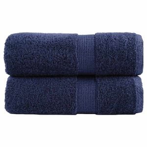 vidaXL Premium washandjes SOLUND 2 stuks marineblauw 30x30 cm 600 g/m&sup2;