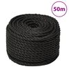 vidaXL Werktouw 20 mm 50 m polypropeen zwart
