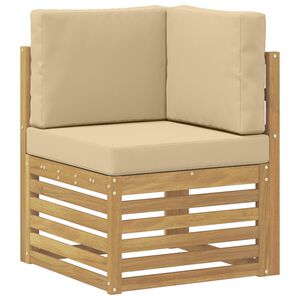vidaXL Buiten Hoek Sofa Massief Acaciahout Wit
