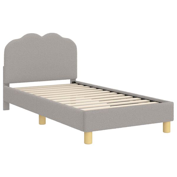 vidaXL Bedframe voor kinderen met hoofdbord Lichtgrijs 80 x 160 cm