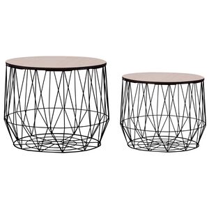 vidaXL Salontafels 2 st zwart