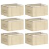 vidaXL Opbergdoos met transparant bovenraam 6 st Nonwoven stof 33,6 L