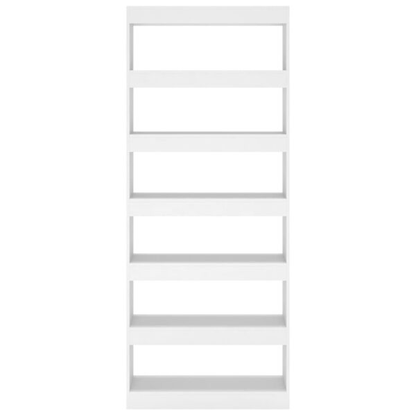 vidaXL Boekenkast/kamerscherm 80x30x198 cm bewerkt hout wit