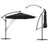 vidaXL Cantilever Banana Parasol Zwart 294 x 294 x 248 cm