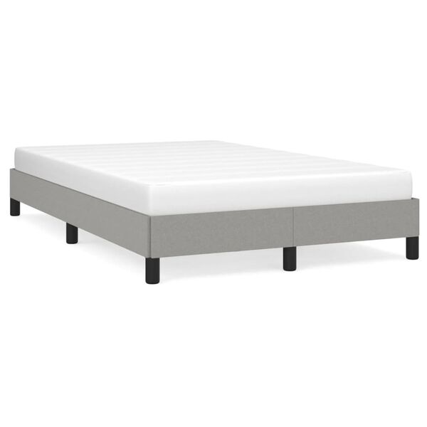 vidaXL Bedframe zonder matras 120x200 cm stof lichtgrijs