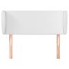 vidaXL Hoofdbord met randen 83x23x78/88 cm kunstleer wit