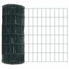 vidaXL Hek met Paal Groen 0,6 x 25 m Staal en PVC