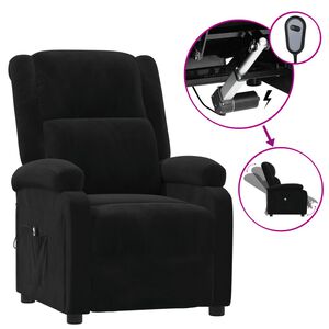 vidaXL Fauteuil verstelbaar elektrisch stof zwart