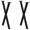 vidaXL Eettafelpoten 2 st X-vormig 50x(72-73) cm staal zwart