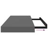 vidaXL Wandschappen zwevend 2 st 60x23,5x3,8 cm MDF hoogglans grijs