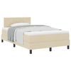 vidaXL Boxspringbed met kussen met hoofdeinde Cr&egrave;me 120 x 190 cm Stof