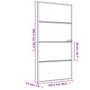 vidaXL Binnendeur smal 102,5x201,5 cm gehard glas en aluminium zwart