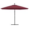 vidaXL Zweefparasol met LED-verlichting 350 cm bordeauxrood