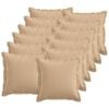 vidaXL Kussensloop 12 pcs HOUTEN Cr&egrave;mekleurig 40 x 40 cm Faux Linnen