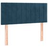 vidaXL Boxspring met matras fluweel donkerblauw 120x190 cm