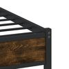vidaXL Bedframe zonder matras metaal gerookt eikenkleurig 150x200 cm