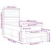 vidaXL Boxspring bed met matras met hoofdeinde Zwart 90 x 190 cm Stof