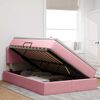 vidaXL Opslag bed met matras met hoofdeinde Roze 120 x 200 cm Fluweel