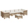 vidaXL 8-delige Loungeset met kussens poly rattan beige