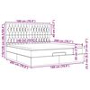 vidaXL Ottoman bed met matrassen en LED's 180x200cm fluweel