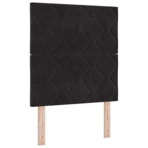 vidaXL LED Hoofdbord Zwart 80 cm Fluweel