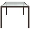 vidaXL 11-delige Tuinset met kussens poly rattan en glas bruin