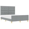 vidaXL Bedframe met hoofdeinde Lichtgrijs 140 x 200 cm Stof