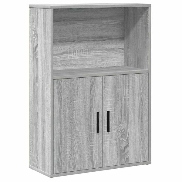 vidaXL Boekenkast 60x24x85 cm bewerkt hout grijs sonoma eikenkleurig