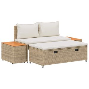 vidaXL Buiten bankenset 4 -Seater 4 st 55 x 30 x 39 cm Rechthoekig