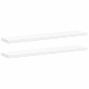 vidaXL Wandschappen zwevend 2 st 120x23,5x3,8 cm MDF wit