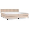 vidaXL Boxspring met matras kunstleer cappuccinokleurig 200x200 cm