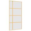 vidaXL Schuifdeur 102,5x205 cm mat ESG-glas en aluminium goudkleurig