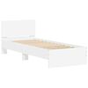 vidaXL Bedframe met hoofdbord en LED-verlichting wit 90x200 cm